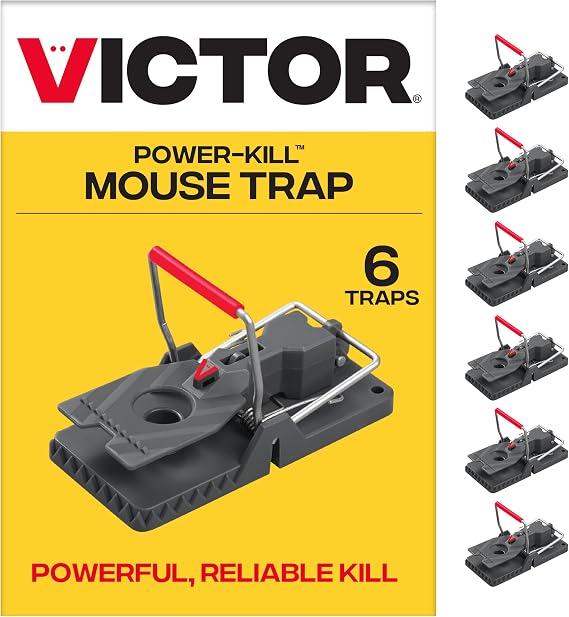 Victor Power-Kill Mouse Traps, 6-Pack Humane Snap Traps