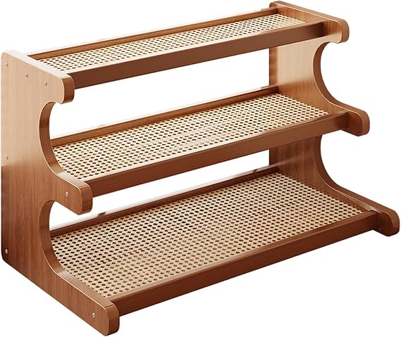 Desktop Shelf Organizer, Bamboo Desktop Bookshelf, 3-Tier Organization Shelves for Top of Desk for Dorm College Table Top Shelving Display Stand for Living Room/Home