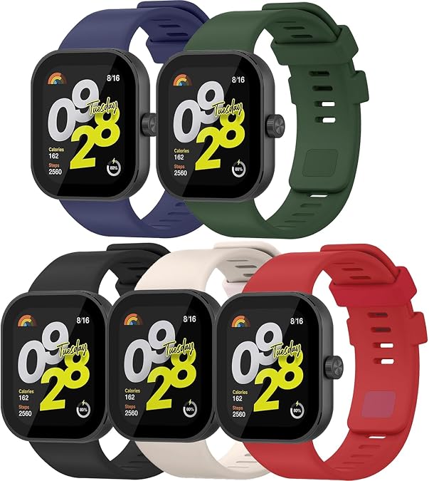Bands for Xiaomi Redmi Watch 4 Straps for Women Men, [3 Pack] Soft Silicone Strap Replacement Wristbands Compatible with Xiaomi Watch 4/Mi Smart Band 8 Pro