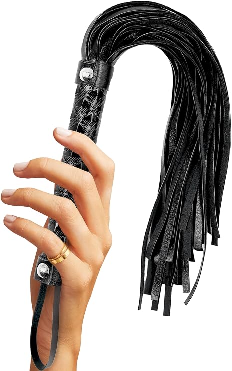 Riding Horse Whip Faux Leather Black Whip 15.5" Riding Horse Whip Equestrian Horse Flogger Whip Black Horse Whip Equestrian Flogger