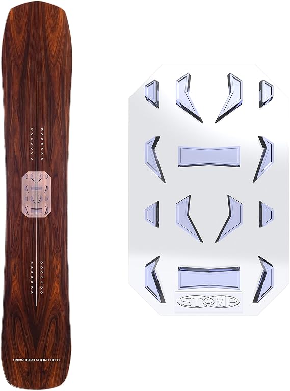 Stompgrip Premium Snowboard Stomp Pad | Knobby | Old School Collection | 3D Design | Clear