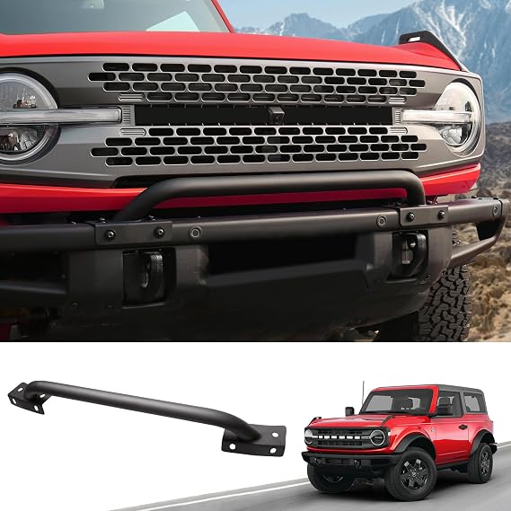 Mabett Bumper Bull Bar Black Powder fit Ford Bronco Accessories 2021-2026, Rust-Resistant Steel Bumper fit Bronco 2/4-Door Front Bumper Grille Guard (Not for Bronco Sport)