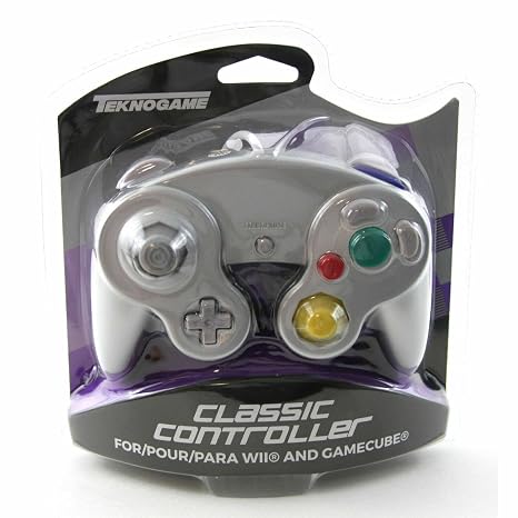 TeknoGame Wired Compatible with Game Cube Controller, Silver
