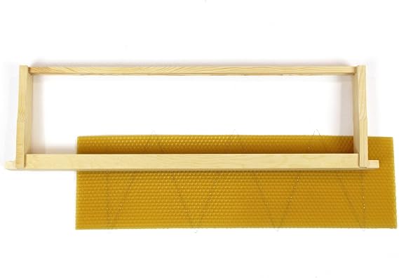 Langstroth Beehive Wired Wax Foundation Sheets and Frames (Super x 10 pcs)
