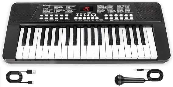 37 Keys Piano Keyboard for Beginners with Mic LED Screen 1200mAh Battery