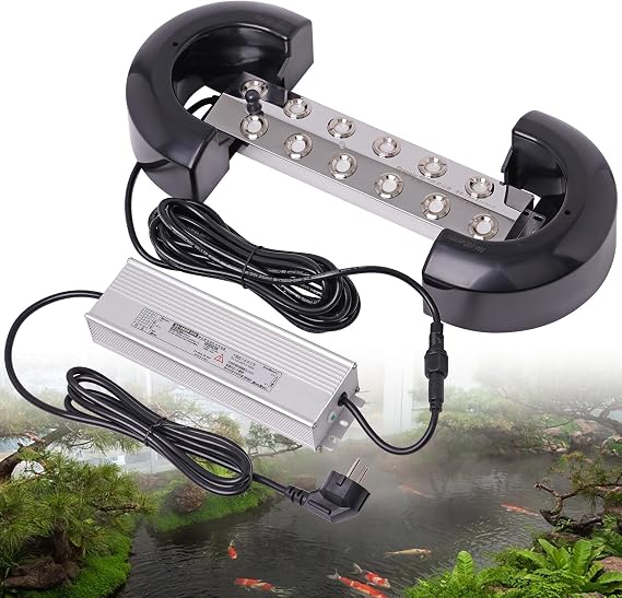 Mist Maker 12 Head Ultrasonic Mist Device with 400 W Waterproof Power Supply Heavy 8.5 L/H Mist Device Outdoor Spray Mist Cooling Courtyard Mist Humidifier Pond Mist Device