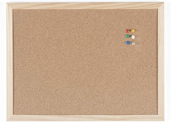 BPW01010101-502 Cork Notice Board, Wood, 40 x 30 cm