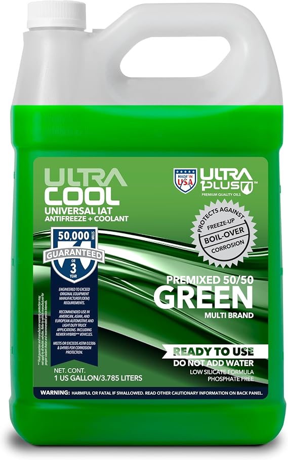ULTRA 1PLUS UltraCool Green 50/50 Antifreeze Coolant 1 Gallon