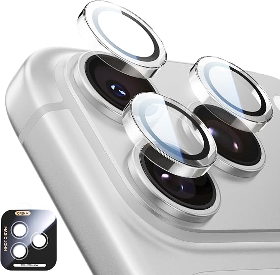 MAGIC JOHN 2 Set for iPhone 17 Pro Max/17 Pro Camera Lens Protector - Clear