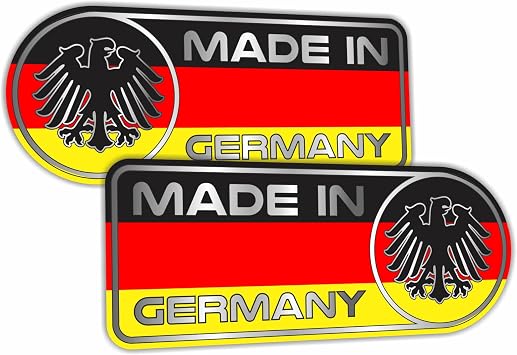 Made in Germany Sticker Set Vinyl Decal Badge for German Car SUV Quarter Panel Emblem