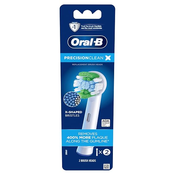 Oral-B Precision Clean Replacement Brush Heads for an Oral-B Electric Toothbrush, Pack of 2