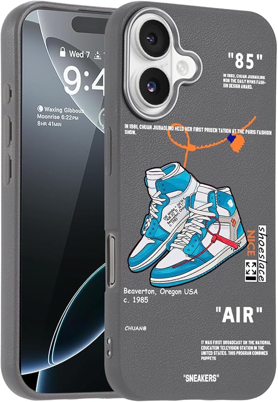 クールなデザイン 電話ケース iPhone 17用 男の子用 メンズ 美的 耐衝撃 バスケットボール スニーカー スポーツ デザイナー ケース iPhone 17対応