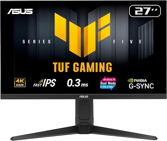 ASUS TUF Gaming VG27UQEL5A 27 Inch 4K 80Hz,1080P, 310Hz, Gaming Monitor