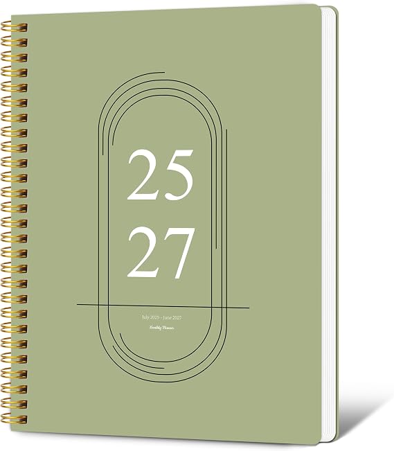 TREES Monthly Planner 2025-2027, 24 Months Planner Calendar 2025-2027, July 2025 - June 2027, 7.3" 9.5", Simple Calendar Planner Notebook with Monthly Goals for School Office Home Planning