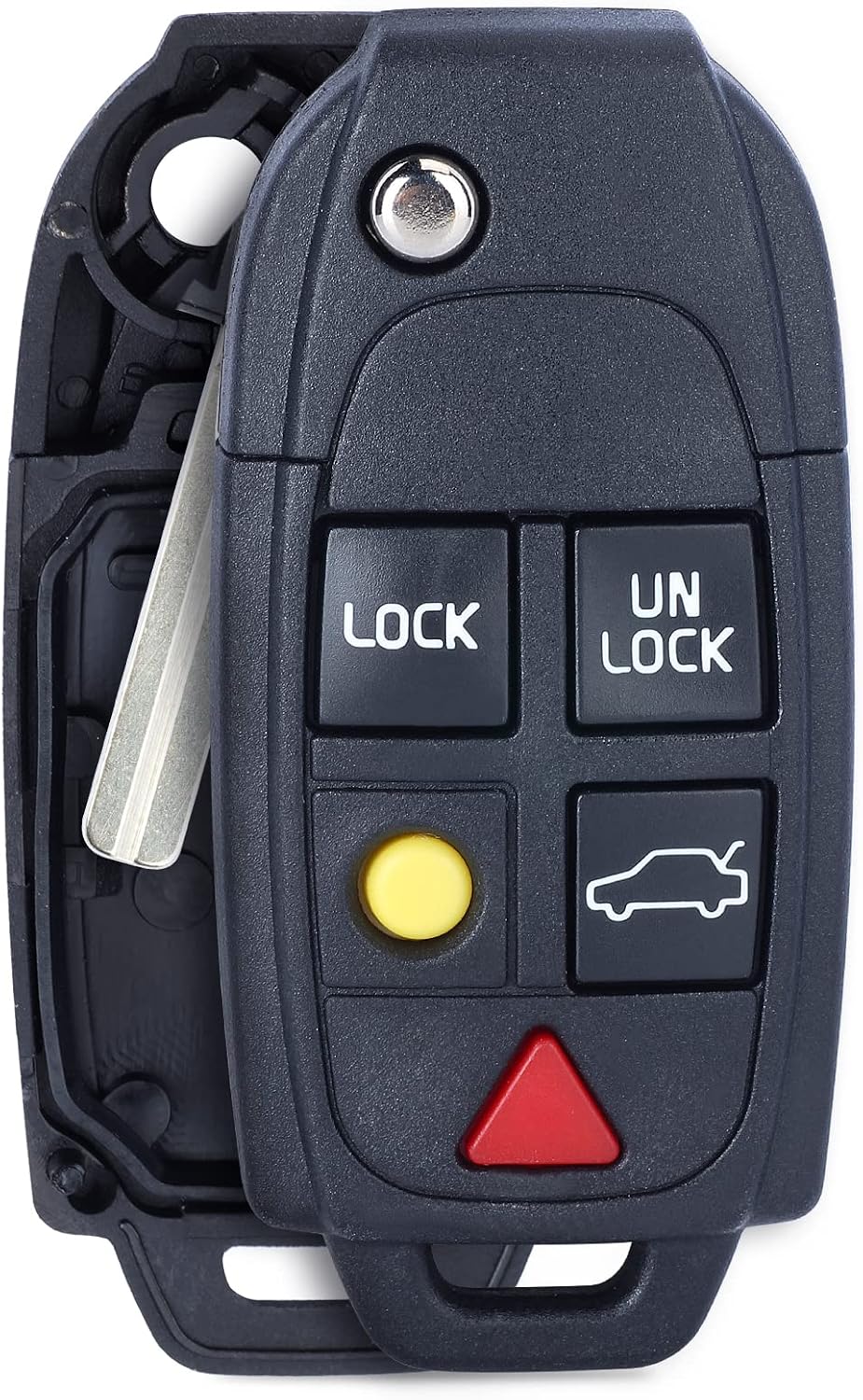 Beefunny Replacement Folding Remote Key Case Fob 5 Button for Volvo XC70 XC90 2003-2014 1
