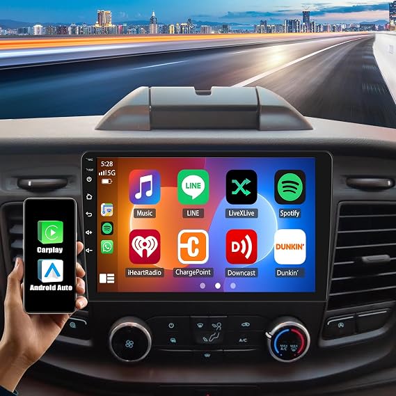 Android 14 Car Radio for Chevrolet Malibu 2008-2012 10 Inch Touch Screen Car Stereo with Wireless Carplay Android Auto GPS Navigation WiFi Bluetooth Backup Camera, 2G+32G