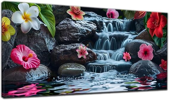Zen Diamond Painting Kits, Full Square Drill Diamond Art Kits for Adults, Flower Diamond Dots Gem Art Embroidery Art Kit, Diamond Painting Accessories Kits for Wall Art Home Decor Gifts 24x56in A-1