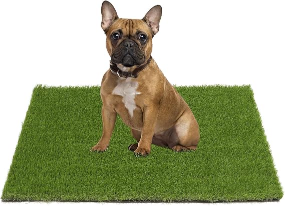 SHACOS Artificial Grass Pad for Dogs 20x25 inches Dog Pee Grass Potty Training Pads for Puppies Replacement Turf Reusable Dog Training Mat with Drainage Holes Outdoor Rug Patio Lawn Decoration