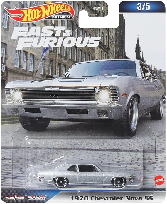 Hot Wheels Premium Fast and Furious 1970 Chevy Nova SS 3/5 (Silver)