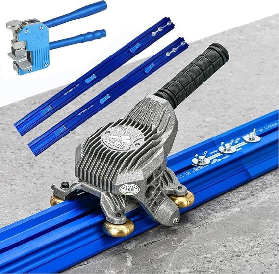 Manual Tile Cutter, Large Tile Cutter with Built-in Suction Cup, Tile Pusher, Tile Tongs, Tile Cutter for 2.2m/2.3m/3m/3.8m Large Ceramic Porcelain