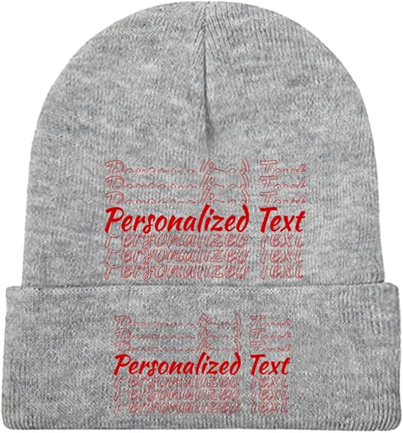 Customize Knit Hat for Men Personalized Text Hat Easter Gifts