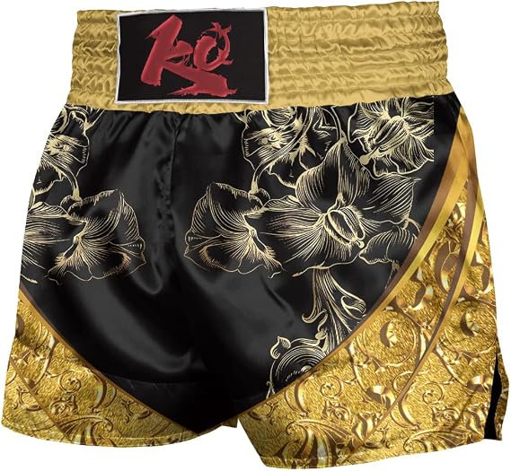 Men Thai Boxing Shorts Prajna Sports Trunks Athlete Spider Lily Trunks