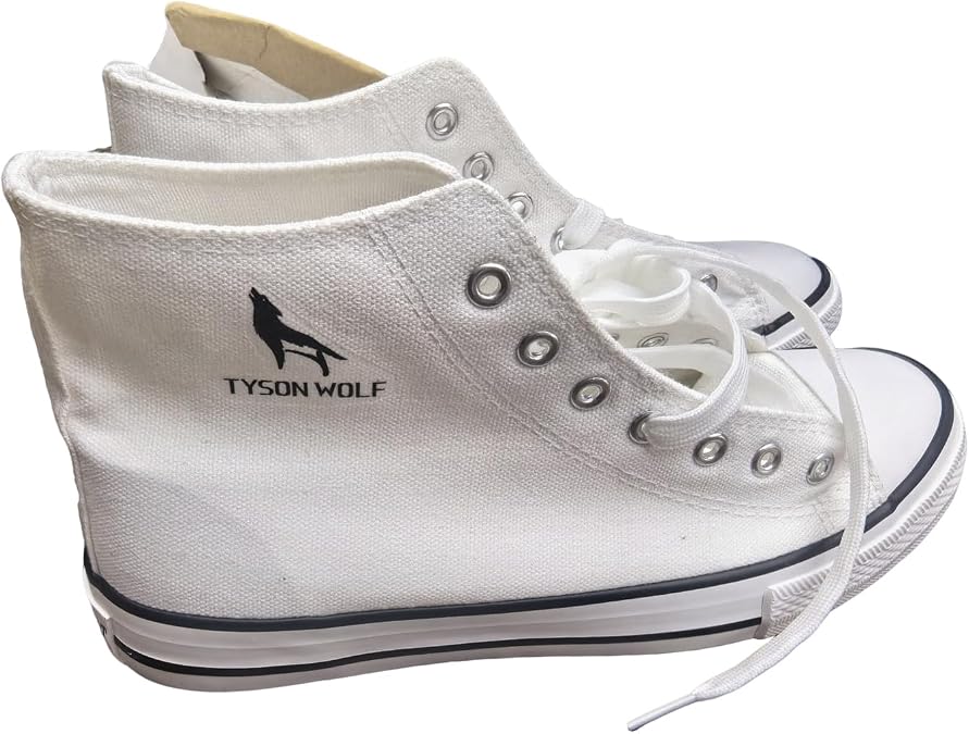 High Top Sneakers for Women Classic High Tops Canvas Shoes Lace up Women's Fashion Sneaker White