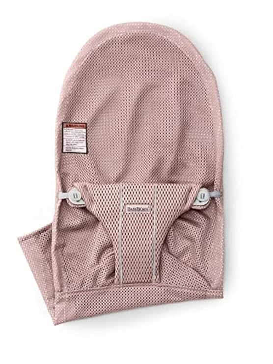 BabyBjorn Fabric Seat for Bouncer, Mesh, Dusty Pink