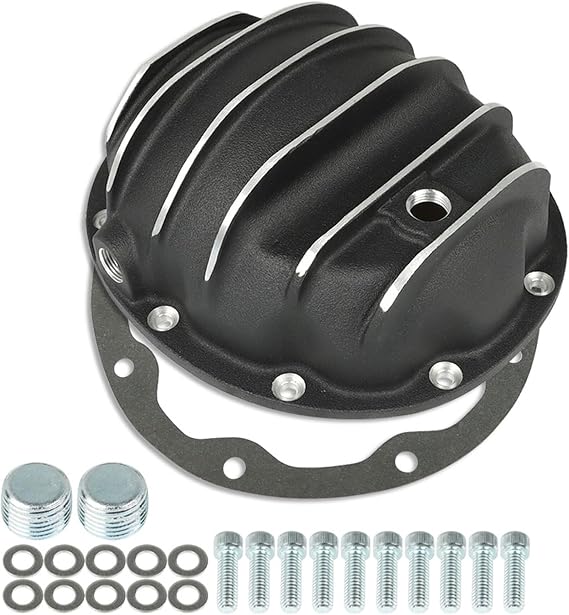 Black Finned Dana 35 Differential Cover 10 Bolts Replacement for Dana 35 10-Bolt Replacement for Wagoneer 1984-1990