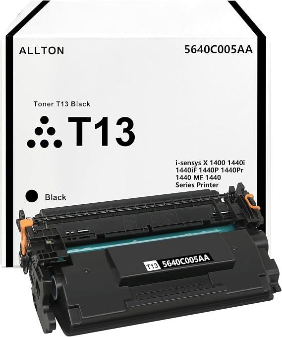 T13 Toner Cartridge Compatible Canon 5640C005AA Black Toner | High Yield Toner with new chip Replacement for Canon i-sensys X 1400 1440i 1440iF 1440P 1440Pr 1440 MF 1440 Series Printer