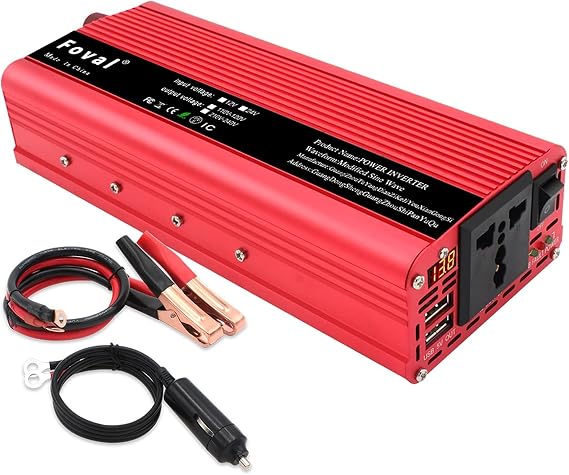 Car Power Inverter Car Solar Boost Power Inverter 12v To 220v 1500w 2000w 2600w Auto Accessories Charger Adapter 4.8A 4usb Charger Converter 694 (Color Name : 2600W)