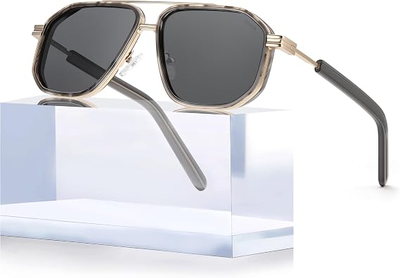BIRCEN Acetate Polarized Sunglasses for Men: Luxury Aviators UV Protection