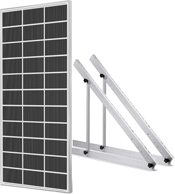 300 Watt Solar Panel Kit 18BB Monocrystalline 25% High Efficiency 300w Solar Panels 45'' Mount for 12v/24v System MC4 Connectors for Home, RV, Roof, Boat, Camping and Other Off-Grid