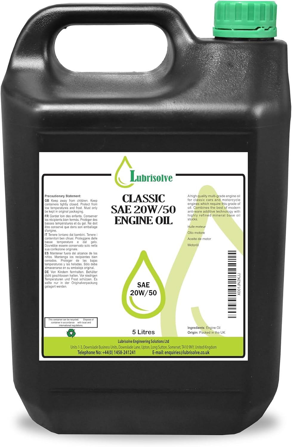 Lubrisolve Classic 20W50 Engine Oil 5 litres
