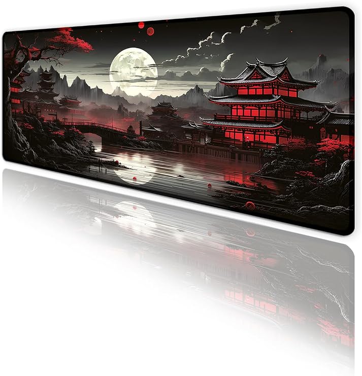 Japon Minka Temalı Gamer Kaymaz Masa Üstü Oyun Gaming Klavye Mouse Pad 70x30cm
