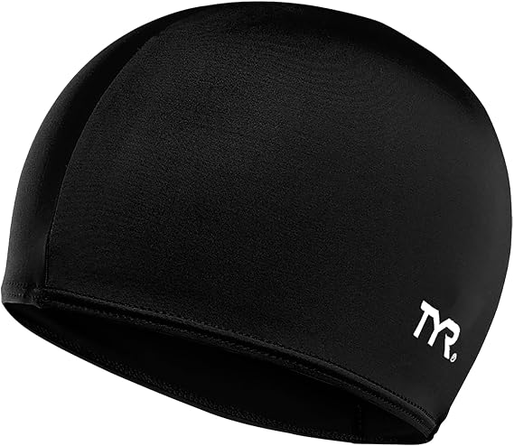 TYR Adult Lycra Fiber Swim Cap - Lightweight Warm Water Recreational Cap