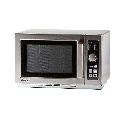 AMANA RCS10DSE Medium-Duty Microwave Oven, 1000W, Countertop, 20 lbs, Stainless Steel