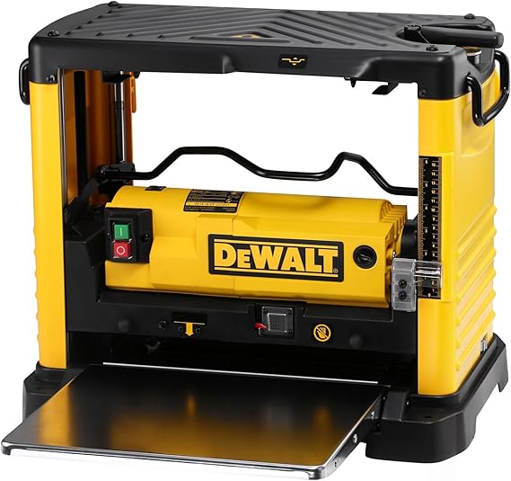DEWALT 317mm Portable Thickness Planner, DW733-QS | 1800W portable thickness planer with capacity up to 315mm, head lock and 4-column design.