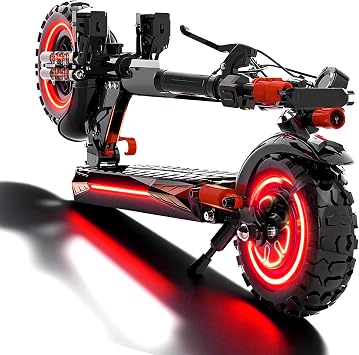 Electric Scooter Adults,1200/1600W Motor, 30/34 MPH Top Speed & 30/40 Miles Range, 48V 18/21AH Big Battery, 10/11" Off-Road Tire Folding E Scooter with Seat, Dual Braking System, Double Suspension