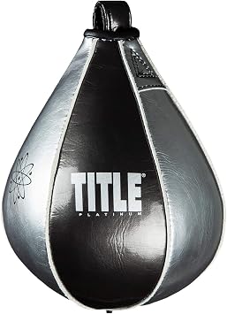 Title Boxing Platinum Atomic Speed Bag, Black/Platinum, 6" x 8"