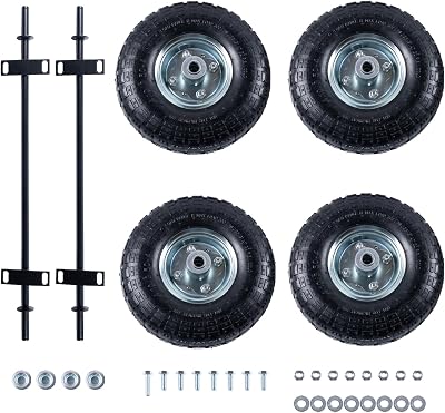 Generator Wheel Kit Compatible with Predator 9000 8750 6500 generator 4 PCS 10-inch pneumatic tires