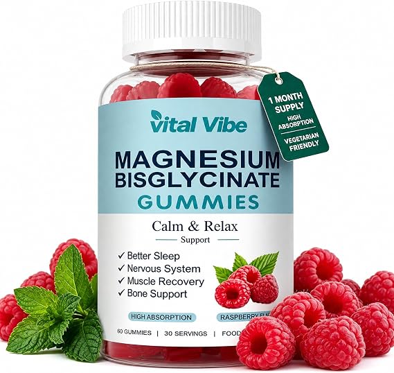 Magnesium Bisglycinate Gummies, with 400mg Magnesium Bisglycinate Chelate