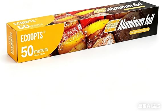50M Tinfoil Heavy Duty Aluminum Foil Kitchen Catering Aluminium Tin Foil Roll for Grilling,Baking, Oven Roasting-30cm Wide