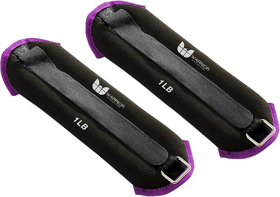 Warrior Adjustable Length Ankle Wrist Weights Pair for Arm and Leg Exercise, Aerobics, Walking, Running, Physical Therapy and Fitness Cardio Strength Training