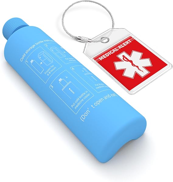 DISONCARE Odyssey Series Ice Pack Bottle Kit Replacement 60H 3Pens Medicine Insulin Cooler Travel Case