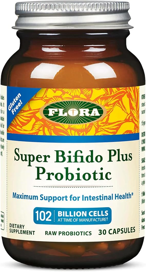 FloraHealth Super Bifido Plus Probiotic, 8 Strains, 102B CFU, 30 Veg Caps | Daily Probiotic, Supports Gut & Digestive Health, 102 Billion CFU, Bifidobacterium & Lactobacillus Strains, Keep Chilled