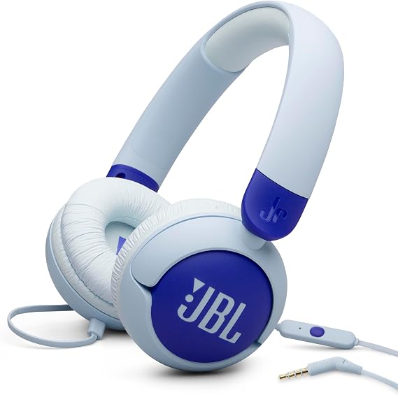 JBL Junior 320 Kids Headphones, Wired, Volume-Limited - Blue