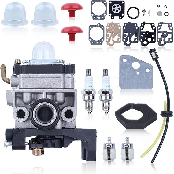 Carburetor for Honda GX25 GX35 UMS425E UMK425E UMK435E HHB25 FG110 Carburettor with Fuel Filter Spark Plug Oil Bubbles Oil Hose