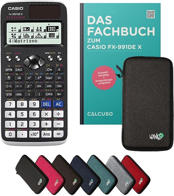 CALCUSO Standard Set Dark Grey with Calculator Casio FX-991DE X ClassWiz German