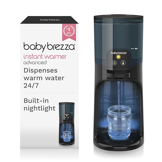 Baby Brezza Instant Bottle Warmer Advanced with 3 Temperature Settings, 24/7 Warm Water Dispenser for Formula Warming, LED Nightlight, 50oz Tank Capacity, Electric Kettle Alternative